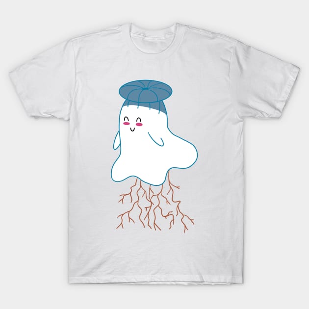 Little Ghost Grounded T-Shirt by nathalieaynie